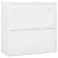 Armadio per Ufficio Anta Scorrevole Bianco 90x40x90cm Acciaio