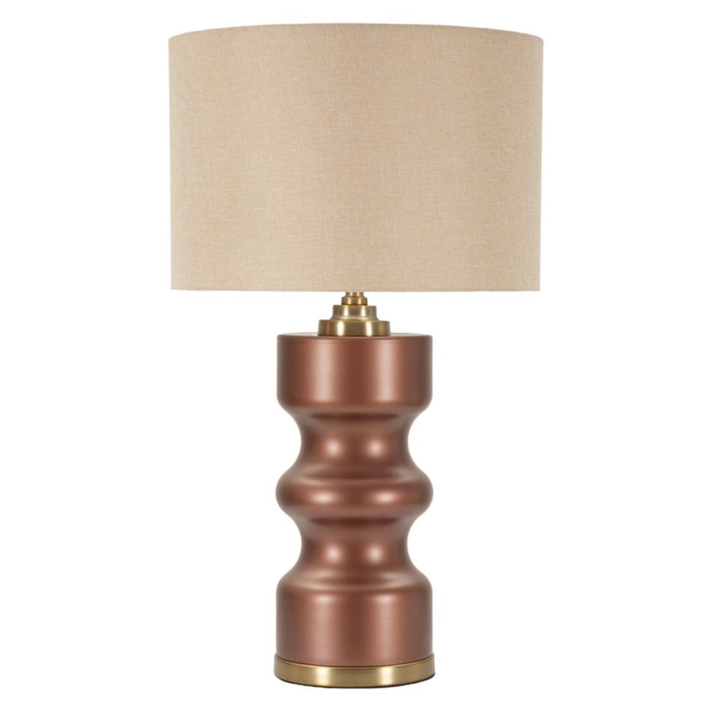 Lampada da Tavolo VKH726, Marrone, Vetro, 69,5x40,5x40,5 cm