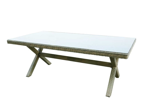 Tavolo da Giardino 200x100xh72 cm in Polyrattan Baltimora Grigio