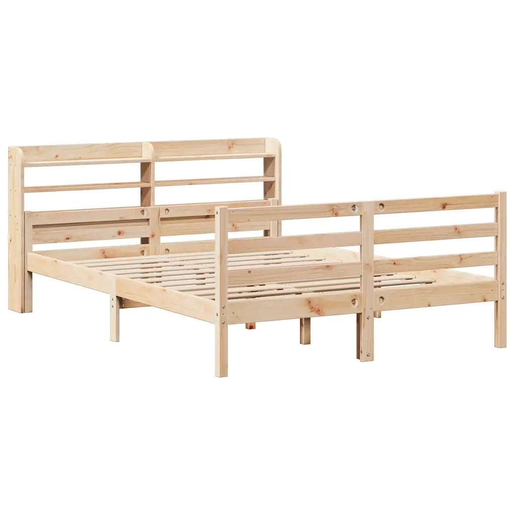 Giroletto con Testiera 140x190 cm in Legno Massello di Pino