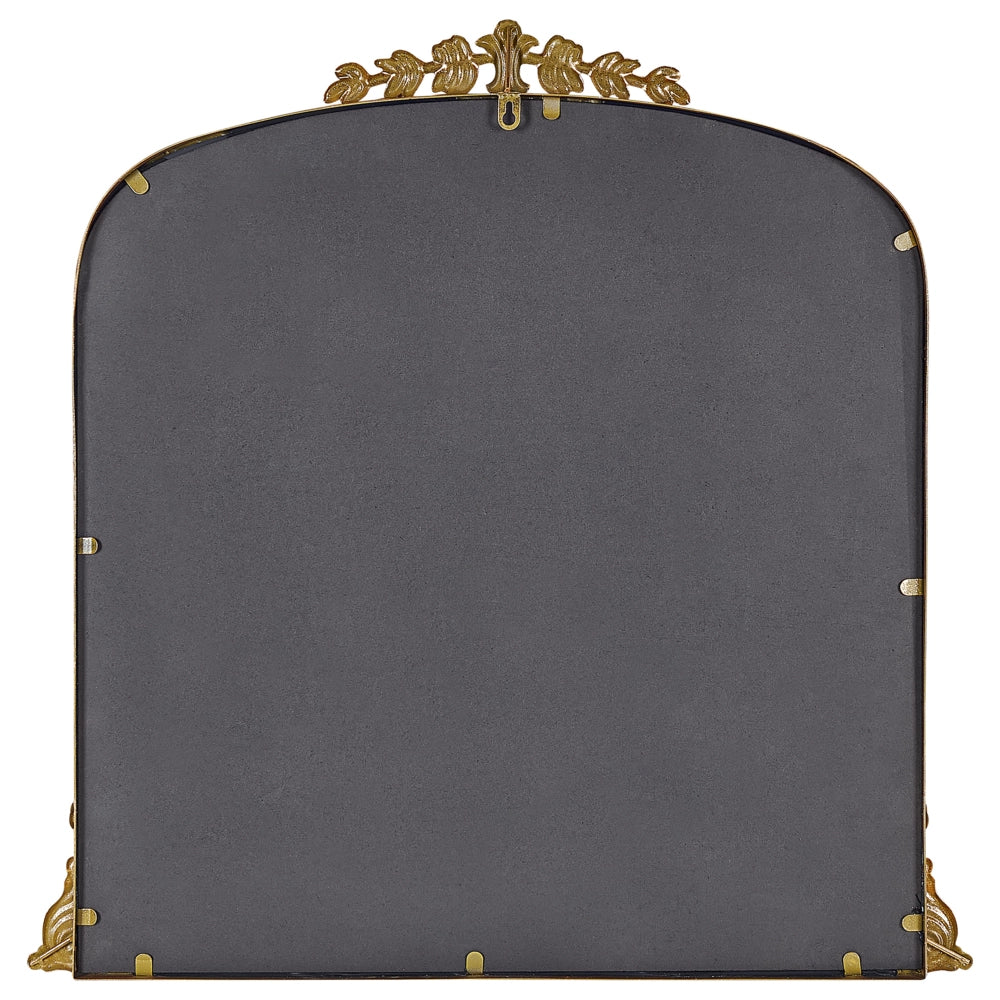 Specchio da parete in metallo dorato 71 x 71 cm Specchio decorativo da parete in stile glamour da appendere