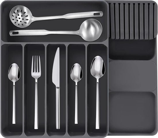 Organizzatore di cucina, contenitore per utensili da tavola per cassetti, magazzino di cucina e organizzazione, organizzatore di cassetti per cucina, contenitore per utensili da tavola