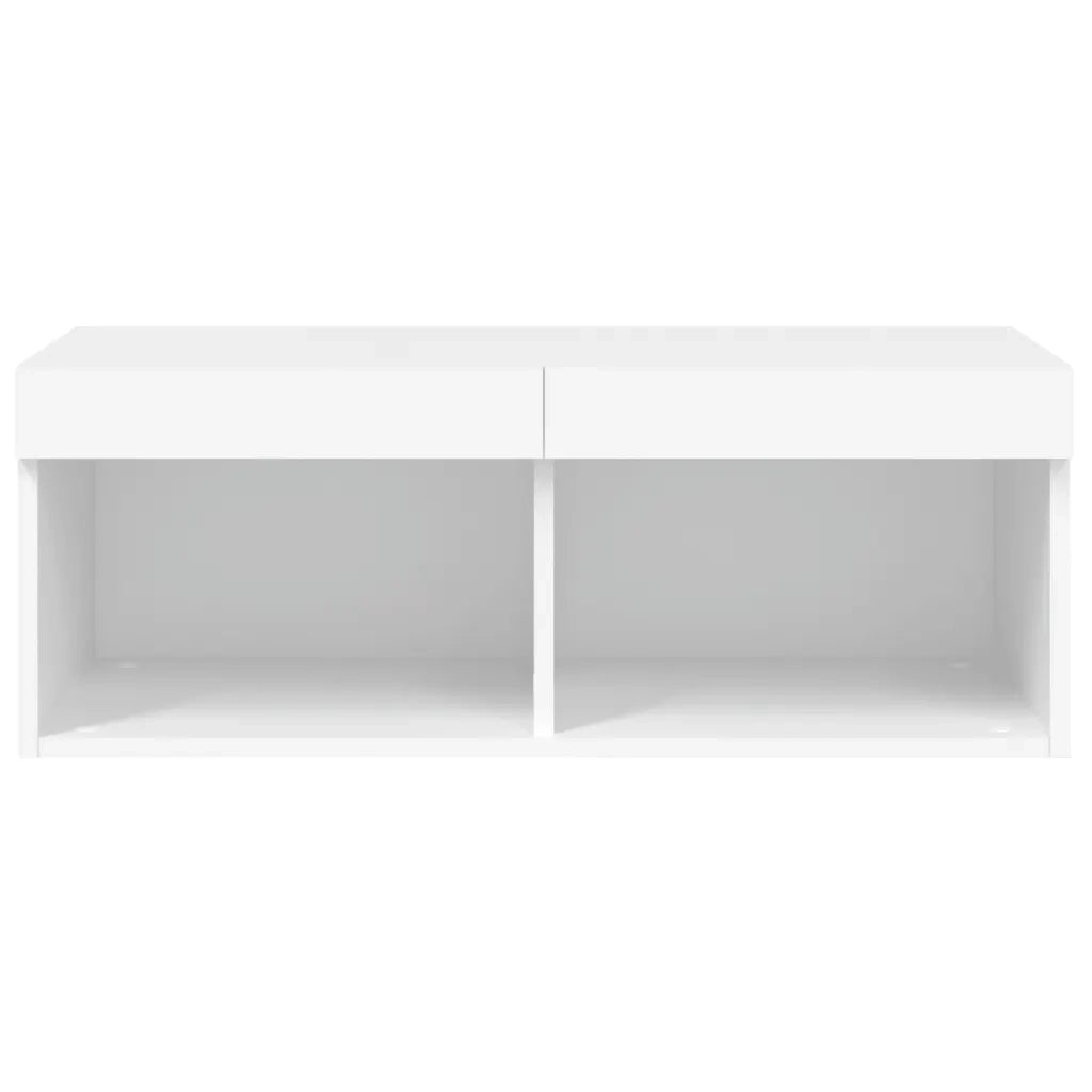 Mobile Porta TV con Luci LED-Mobile per TV-Credenza TV Bianco 80x30x30 cm