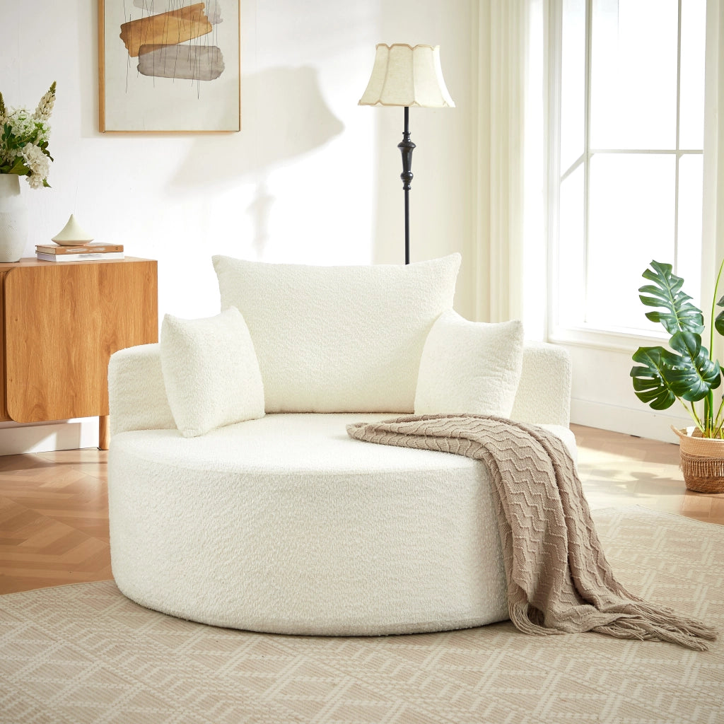 POLTRONA modulare senza montaggio in ciniglia Beige