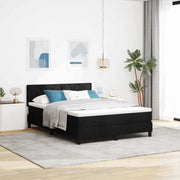 Letto a molle con materasso Nero 140 x 200 cm Tessuto 3338771
