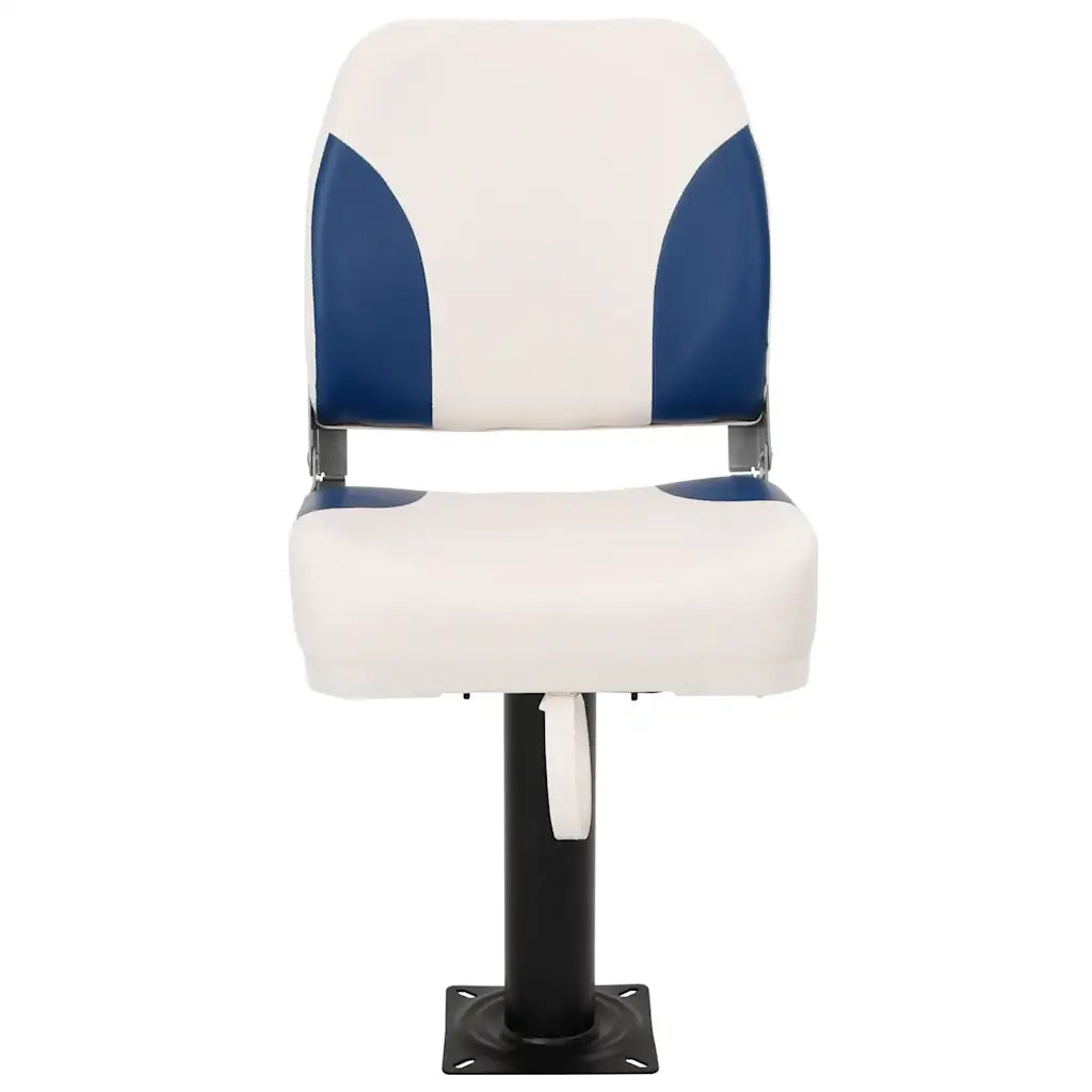 Sedile pieghevole per barca 1 set Blu e Bianco 41x36x48 cm 3284285