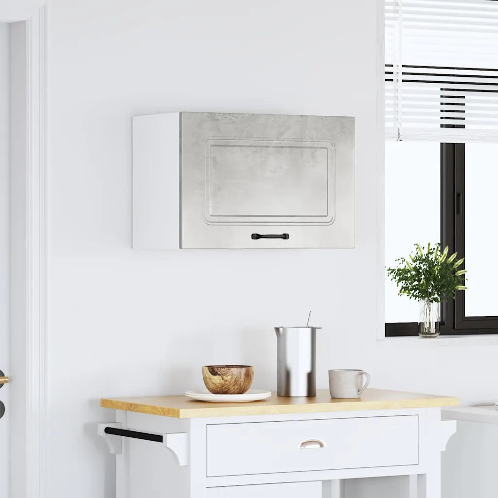vidaXL Pensile da Cucina Kalmar Grigio Cemento in Legno Multistrato