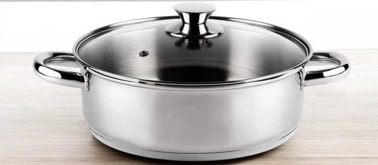 Pentola in acciaio inossidabile, diametro 28 cm, argento, 28 cm