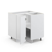 Mobile ad angolo cucina Fame-Line Bianco rustico/Bianco 80.5 cm, PL Antracite Vicco