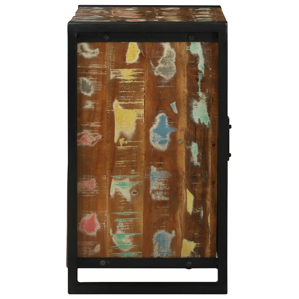 Mobile Lavabo con porta-Armadietto da bagno Marrone Legno massello di recupero