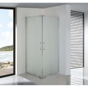 BOX DOCCIA ANGOLARE 69/79X89/99H185CM SATINATO A R