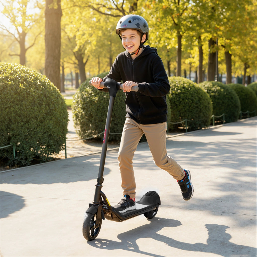 Trottinette Elettrica Bambini 6-14 Anni ¨C zephmum ¨C LED RGB Nero 6.5''