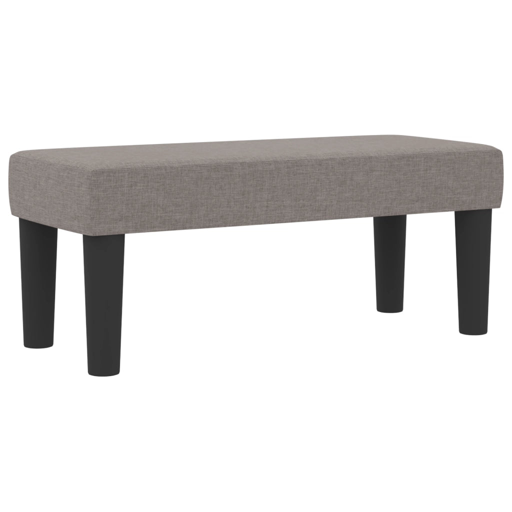Letto Box Spring con Materasso e Panchina Taupe 100x200 cm in Tessuto