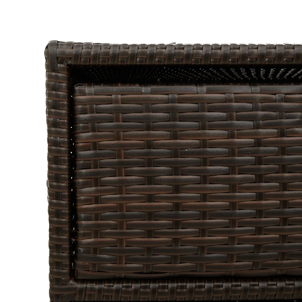 Armadietto Portaoggetti Giardino Marrone 55x59x69cm Polyrattan 365556
