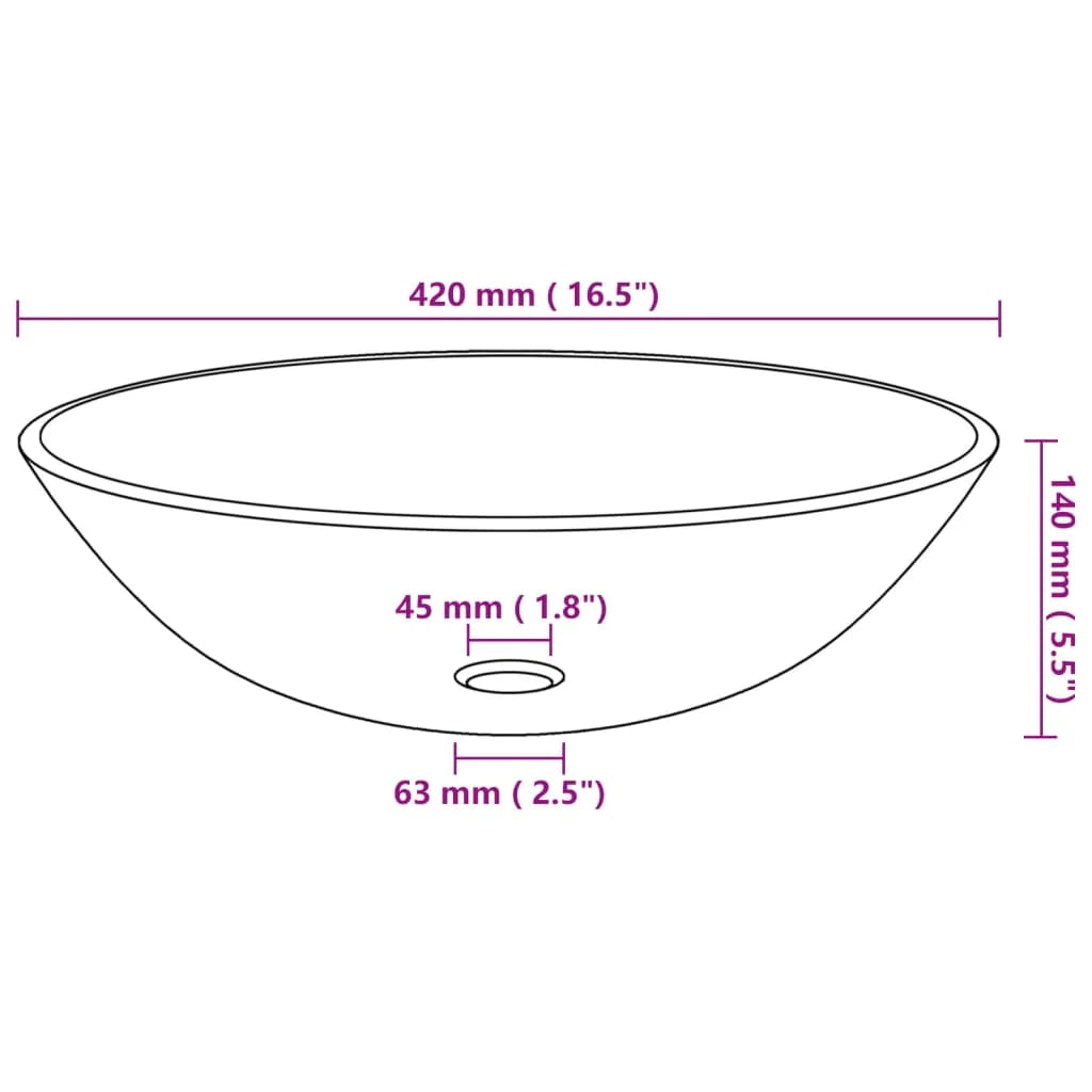Lavandino da bagno con rubinetto e scarico a pulsante lavabo da appoggio lavabo da bagno lavabo per doccia vetro temperato diametro 42 cm nero 02_0002857