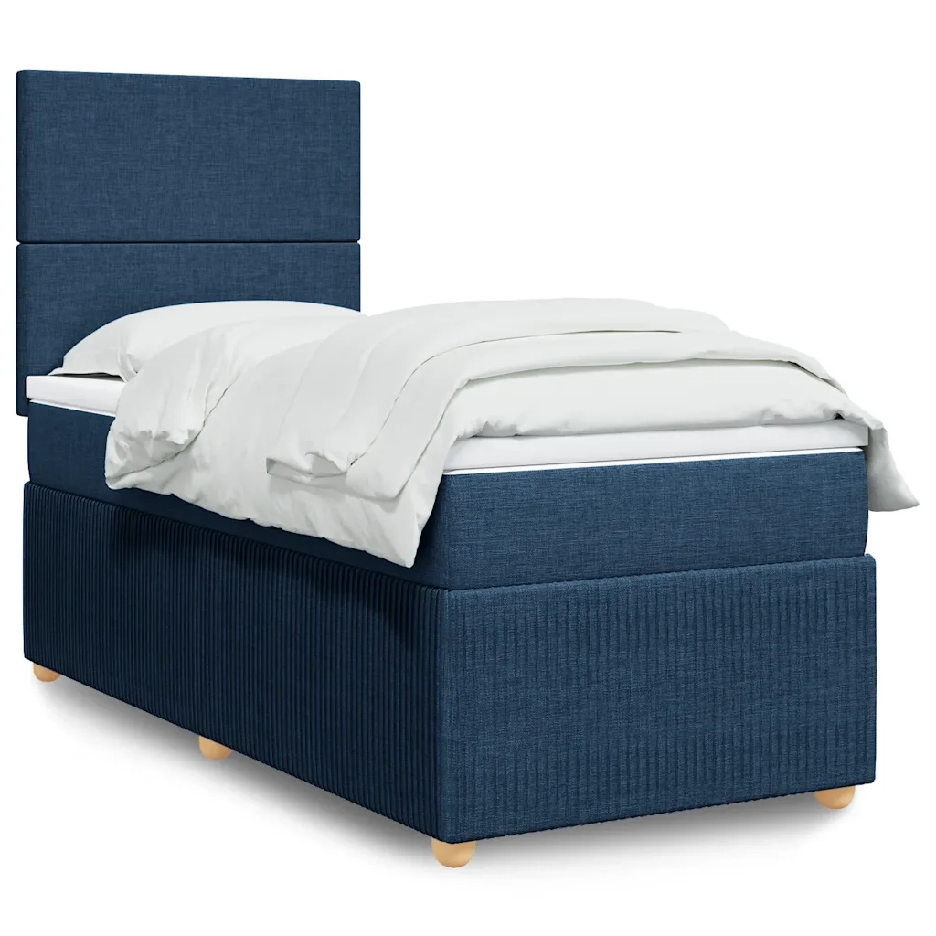 Giroletto a Molle con Materasso Blu 100x200 cm in Tessuto 3294266