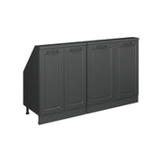Set di mobili sottotetto Rion Antracite rustico/Antracite Set di 2 Vicco