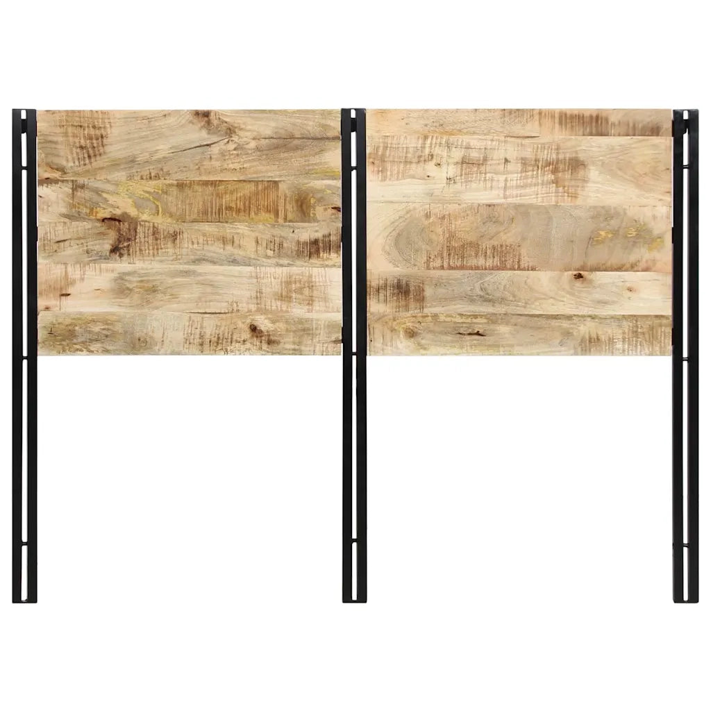 Testiera-Testata-Testiera Decorativa 140 cm in Legno Massello di Mango e Ferro