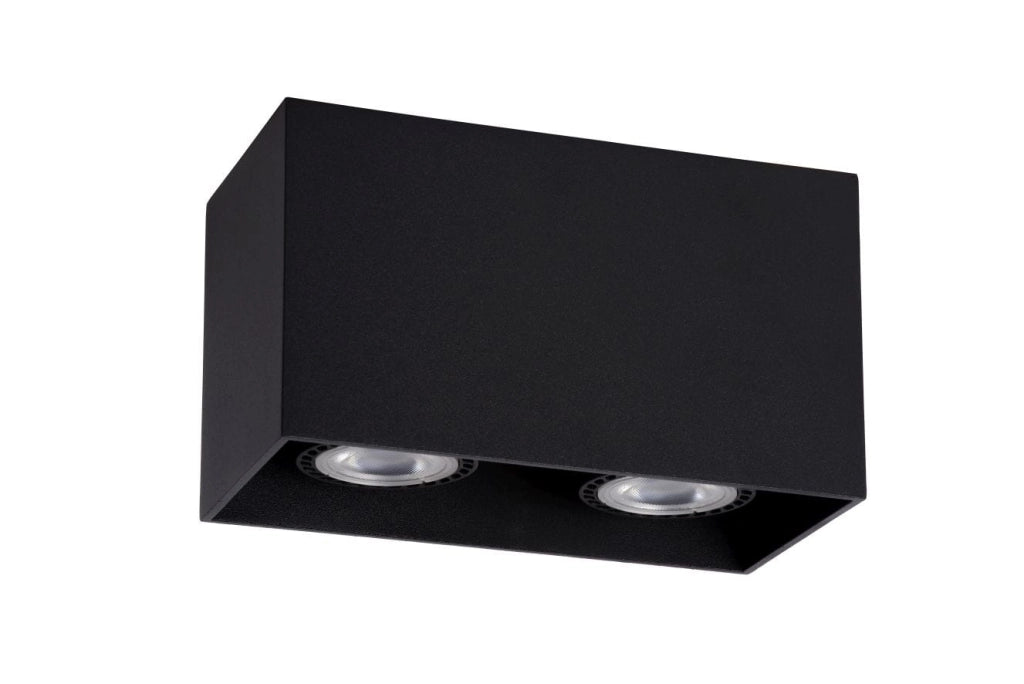 Faretto soffitto Lucide BODI 2xGU10 nero 50W alluminio
