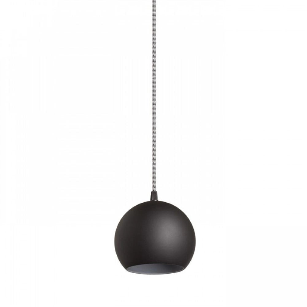 Lampadario COPA a sospensione nero vetro 230V E27 28W