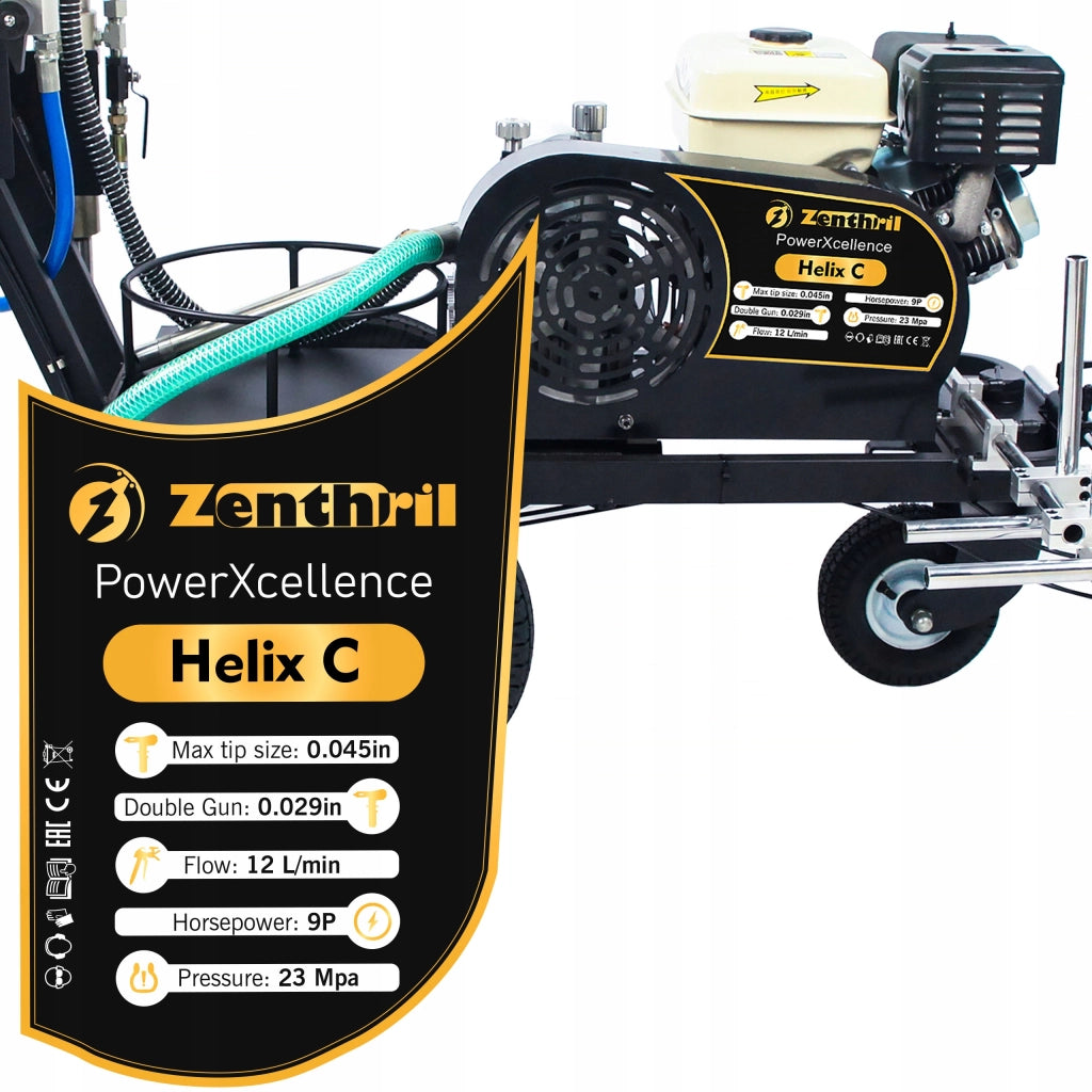 Traccialinee Stradale Zenthril PowerXcellence Helix C – Motore 9P, 23 MPa, 12 L/min, 2 Pistole