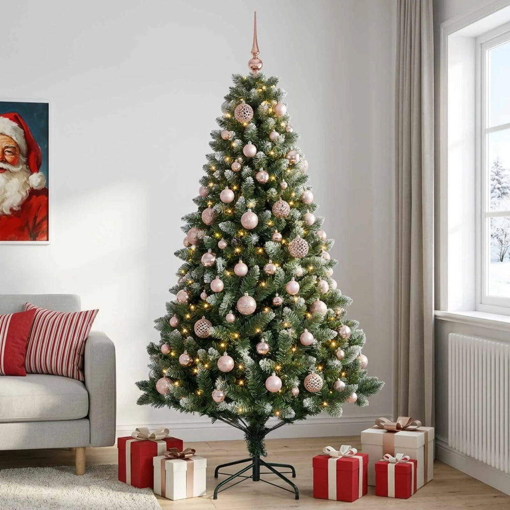 Albero di Natale Artificiale con Palline 240 cm 300 LED 3461339