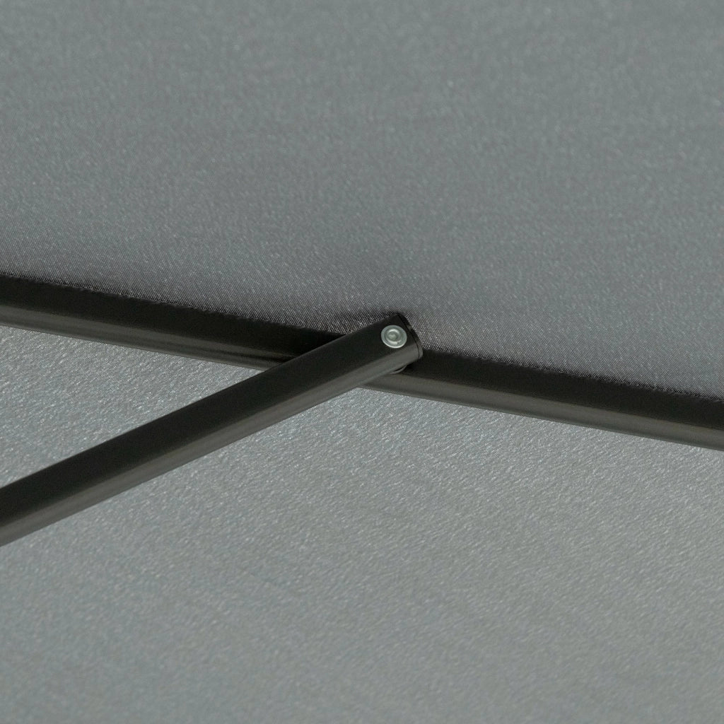 Ombrellone da Giardino ?293cm con Base a Croce ¨C zephmum ¨C Grigio Scuro Antracite