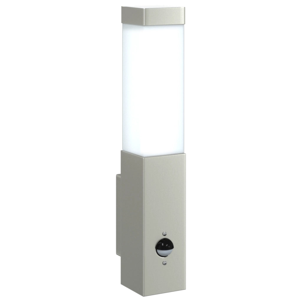 Faretto da Esterno con Sensore 2 pz Argento Acciaio Inossidabile IP44