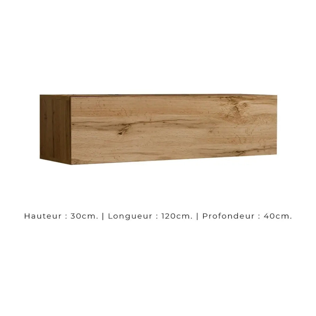 Mobile porta TV sospeso colore quercia Wotan 120cm collezione SWITCH.