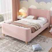 letto singolo velluto rosa 90 x 200 cm