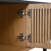 Mobile TV con 2 Ante Scorrevoli e 1 Anta a Griglia; Stile Moderno; 190??35??45 cm; in MDF e Pannello di Particelle; Rovere