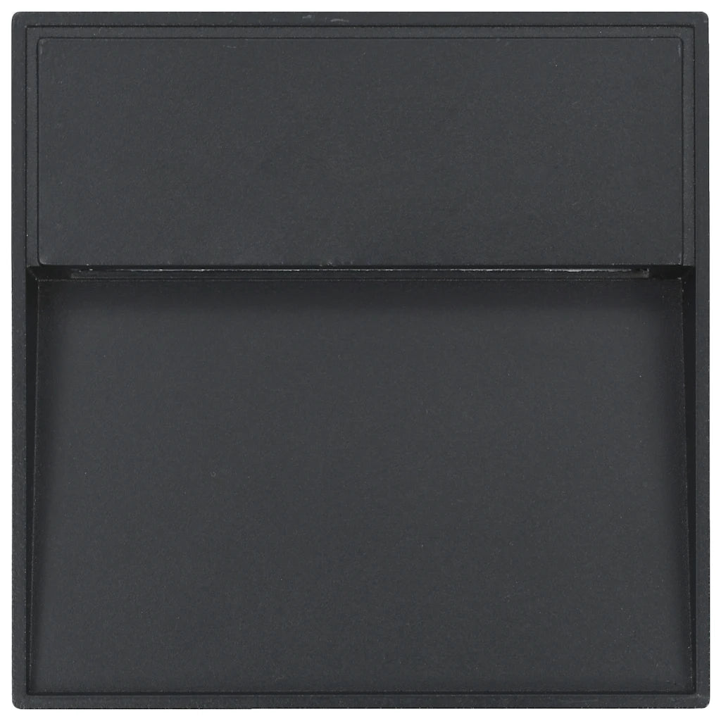Lampade da Parete da Esterno a LED 2 pz 3 W Nere Quadrate CFW2984576