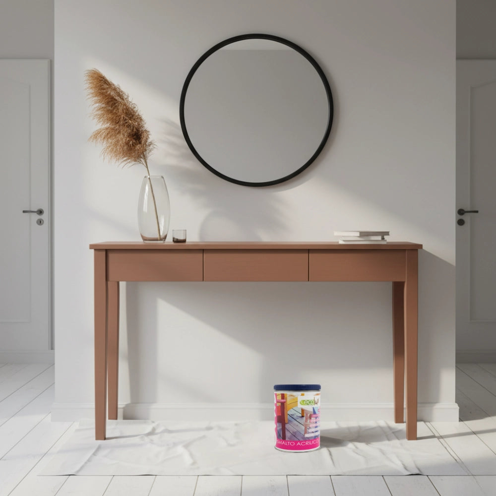 Ecolux smalto satinato acrilico ecologico per legno e metallo *** formato 750 ml, colore- cammello, confezione 1