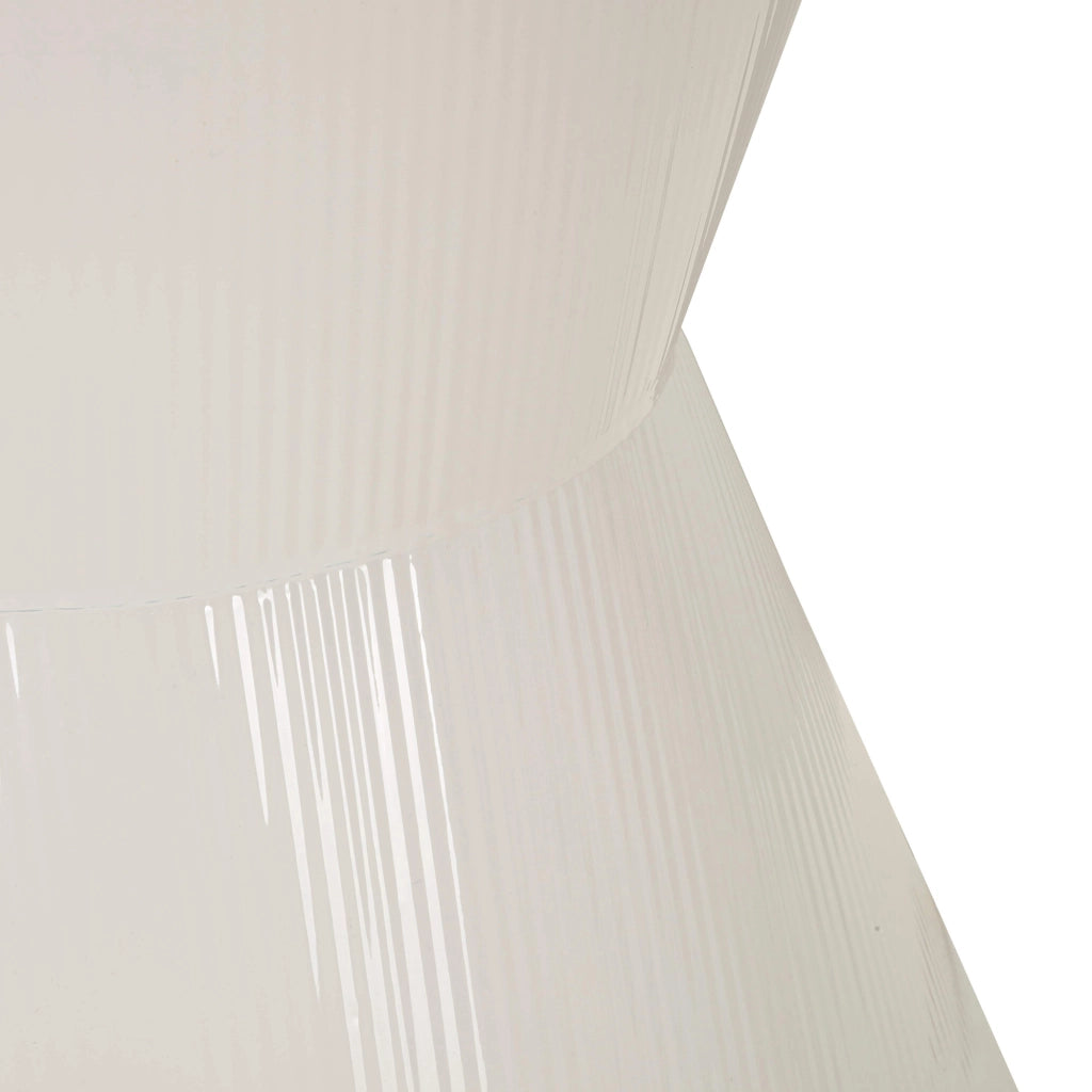 Fanamaba, Tavolino da Salotto Forma Rotondo, 47x59x47h cm Bianco