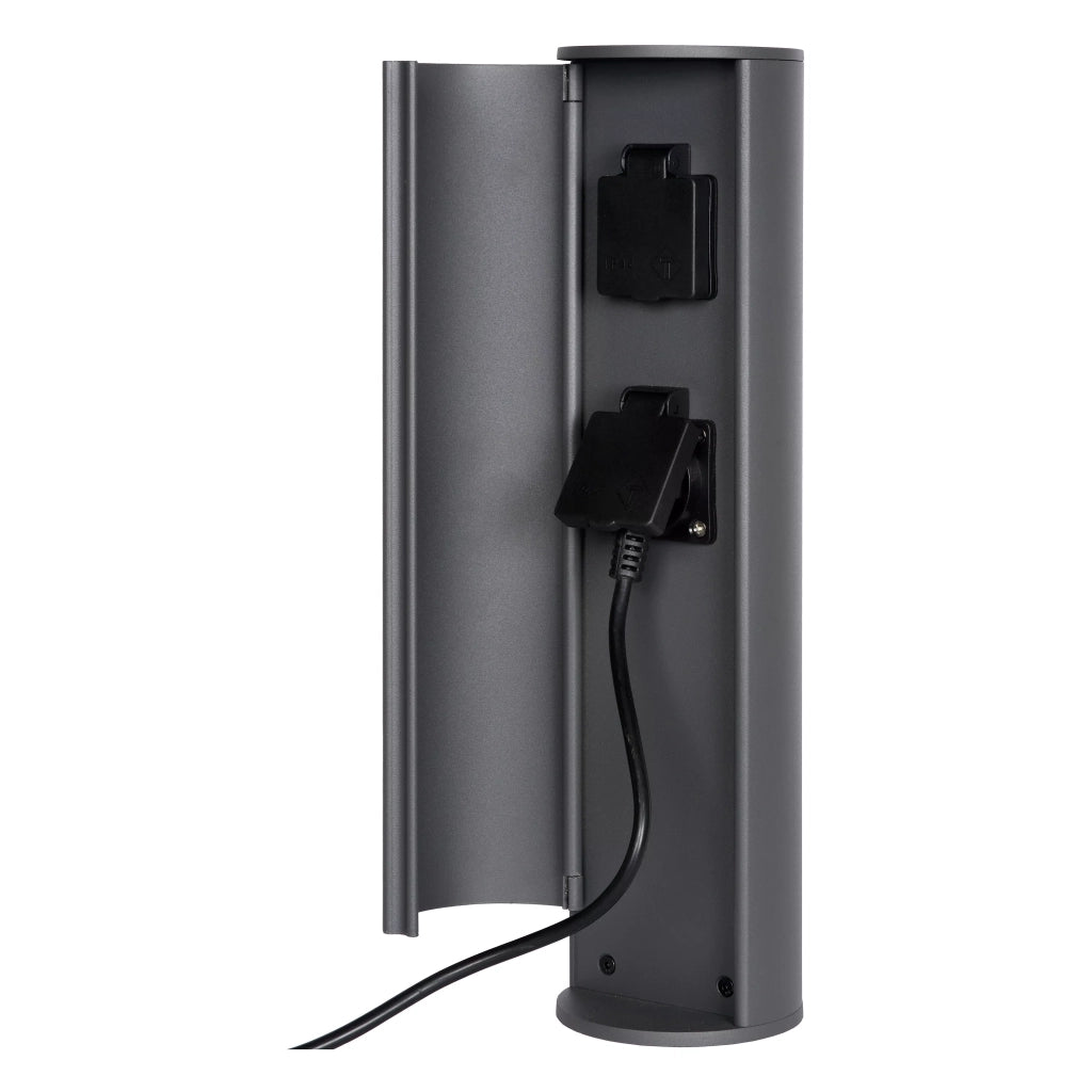 Lucide POWERPOINT colonnina presa 2x2000W IP44 antracite