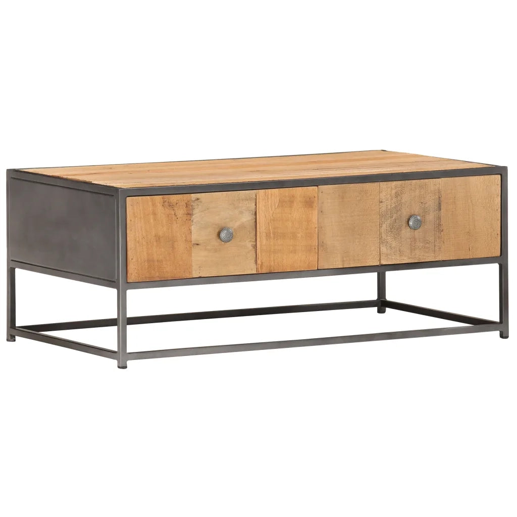 Tavolino da Salotto 90x50x35 cm in Legno Massello di Recupero 286530