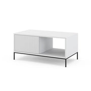 Vicco Tavolino da caffè Bianco 90 x 50 cm con un cassetto
