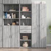 Credenza-Buffet-Armadio da cucina Grigio Sonoma 50x42,5x185 cm in Legno Multistrato 690960