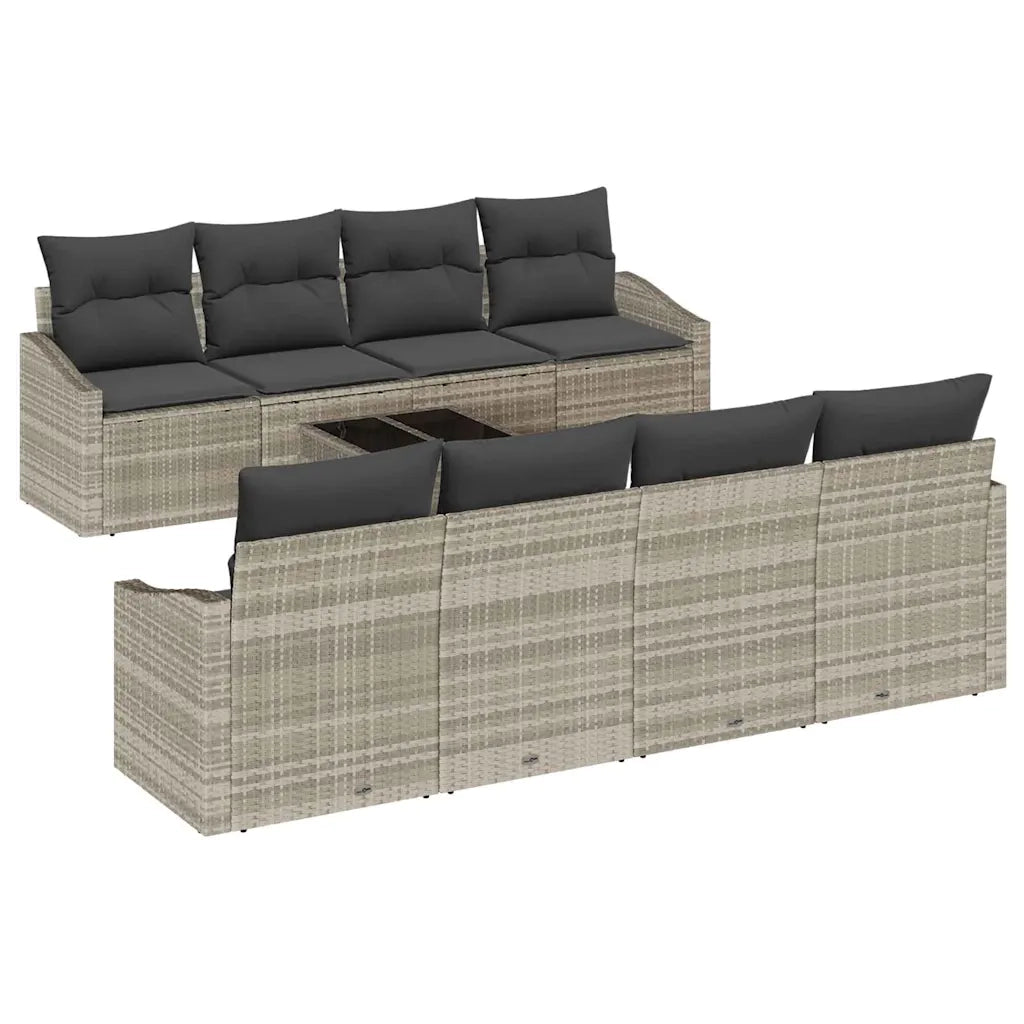 Set di divani 7 pcs Grigio chiaro e grigio scuro polyrattan 3355321