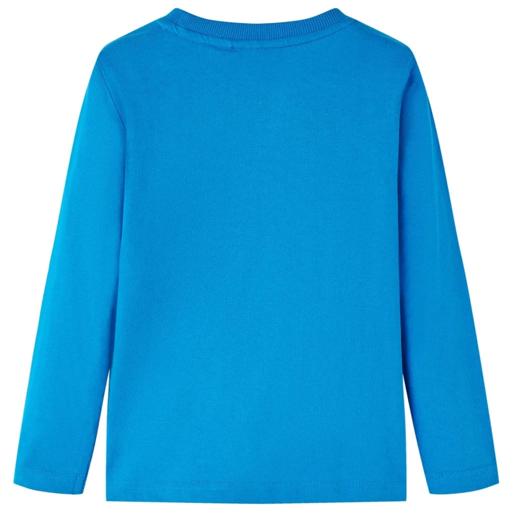 Maglietta da Bambino Maniche Lunghe Blu Cobalto 104 13300