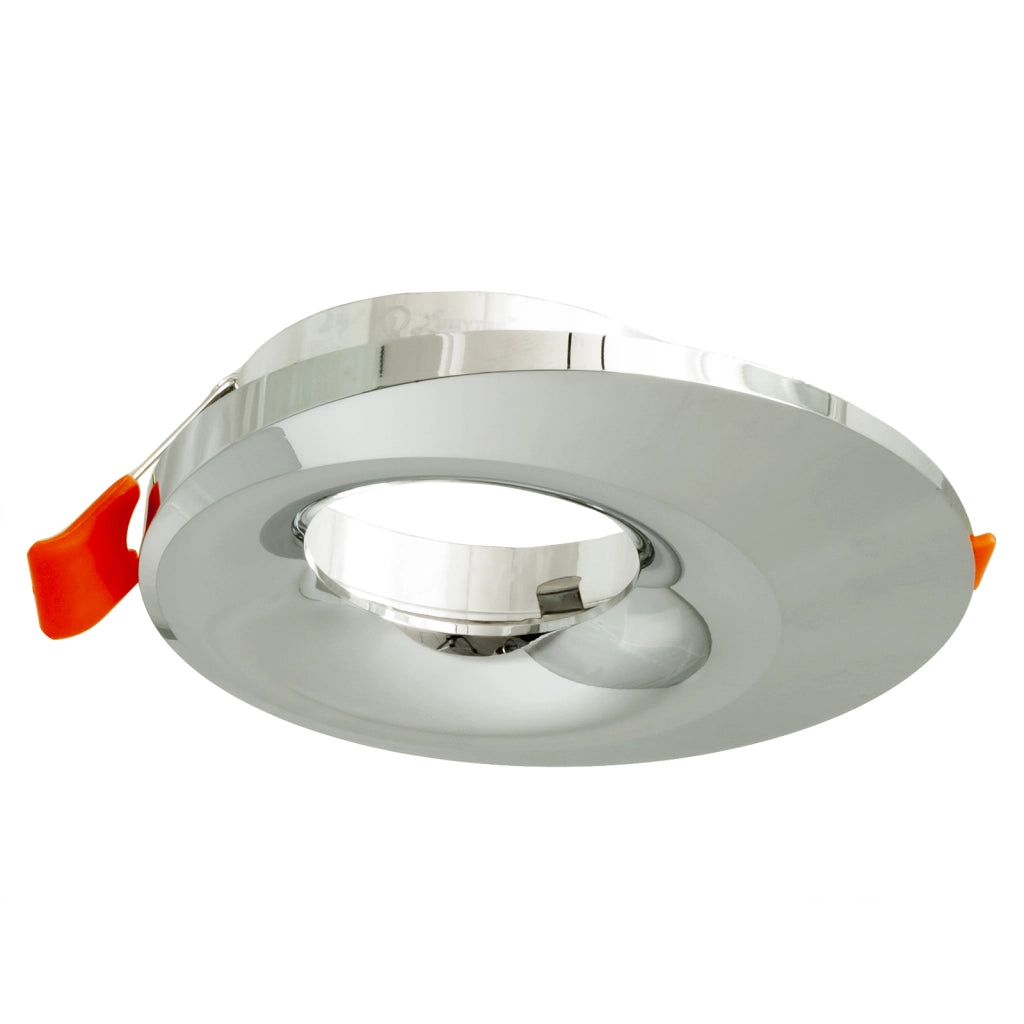 Portafaretto silver cromato incasso moderno 65mm luce soffitto lampada LED GU10 GU5.3 SILVER