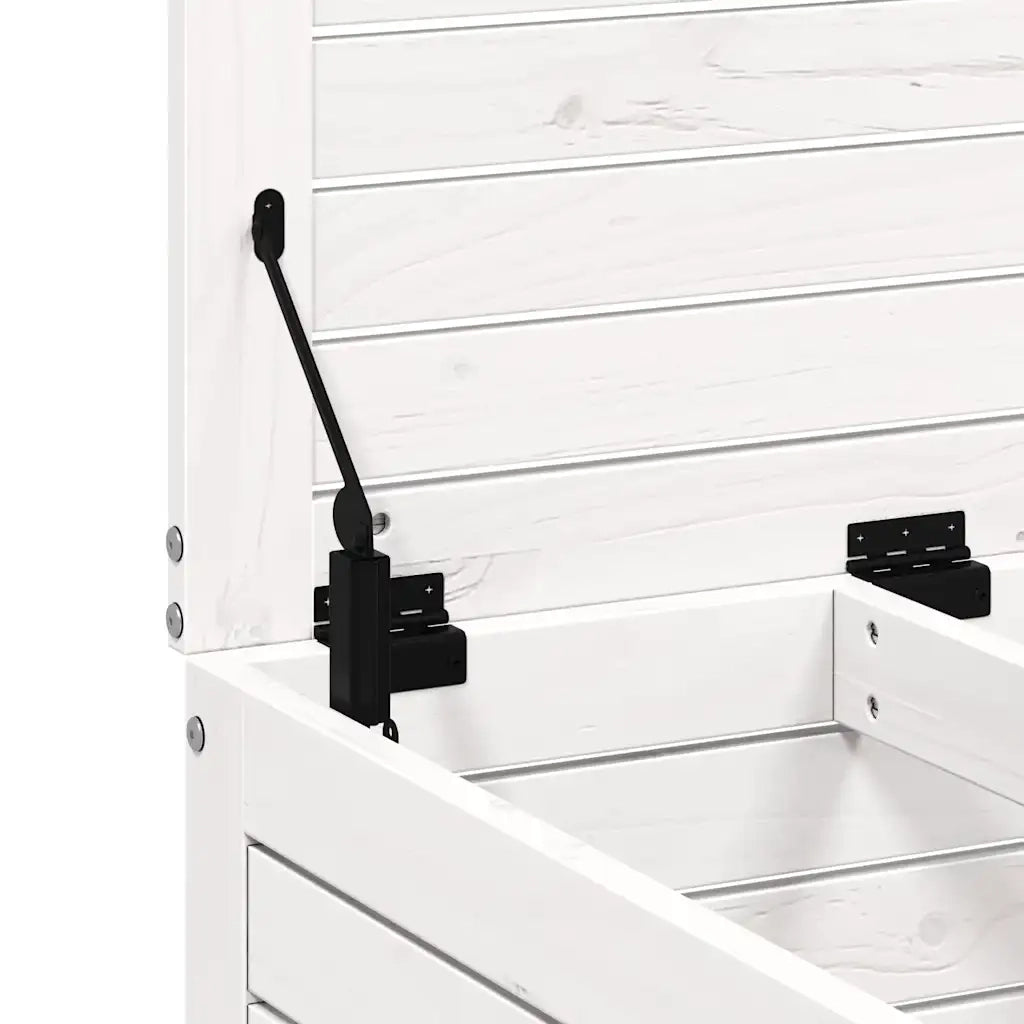 Sedia da giardino-Poggiapiedi Giardino Bianco 62x63,5x53,5 cm Legno Massello Pino