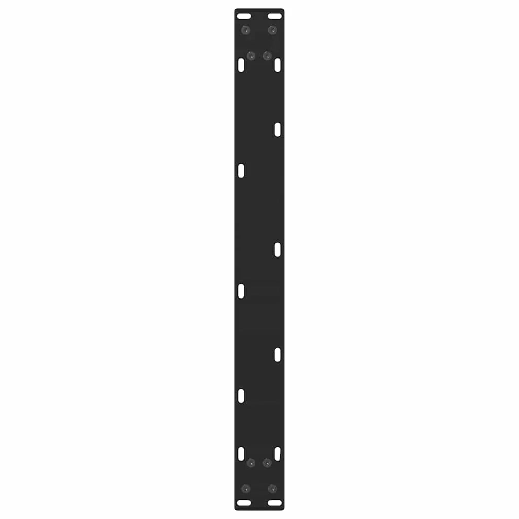 Set di 2 pratiche gambe quadrate per tavolino da caffè 70 x 30 cm con piedini livellatori design moderno in acciaio nero 02_0057508