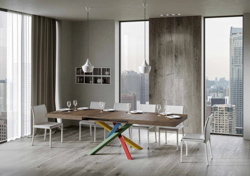 Tavolo Allungabile 140-400x90x77 cm Volantis Noce Telaio 4B