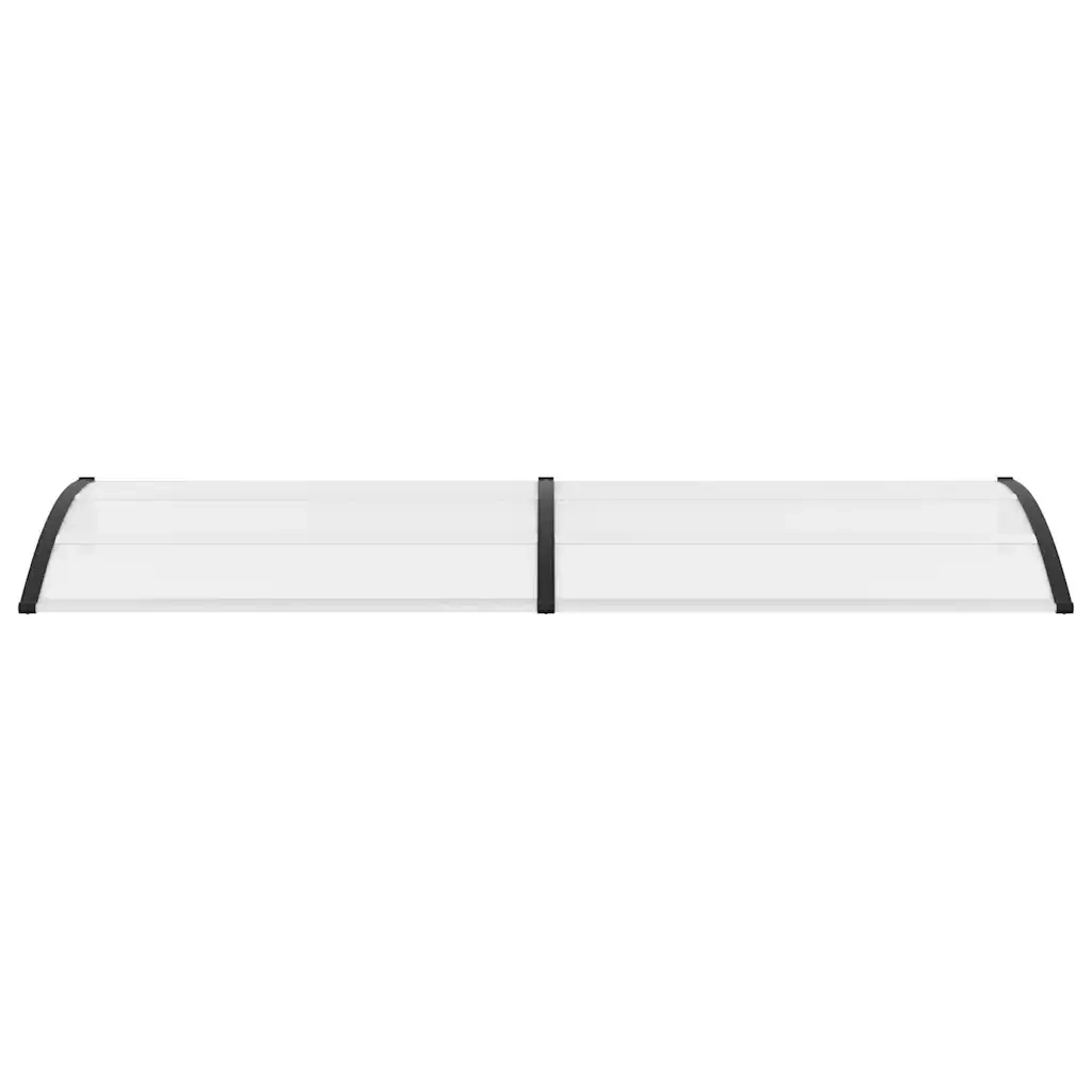 Pensilina per Porta Nera e Trasparente 300x80 cm in PC  cod mxl 24798