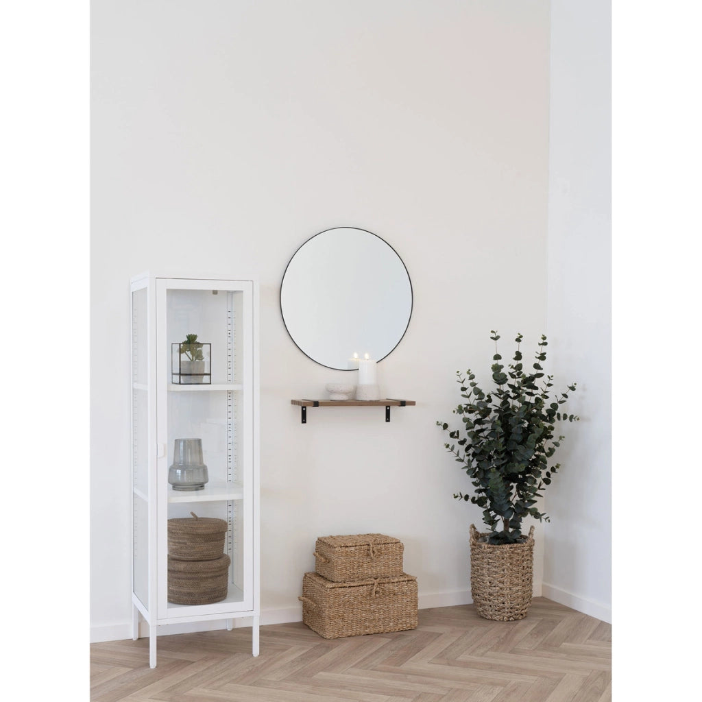 Specchio con Cornice Jersey, Argento, Metallo, 60x60x0,5 cm