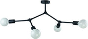 Lampadario Nowodvorski Twig nero 4xE27 in metallo