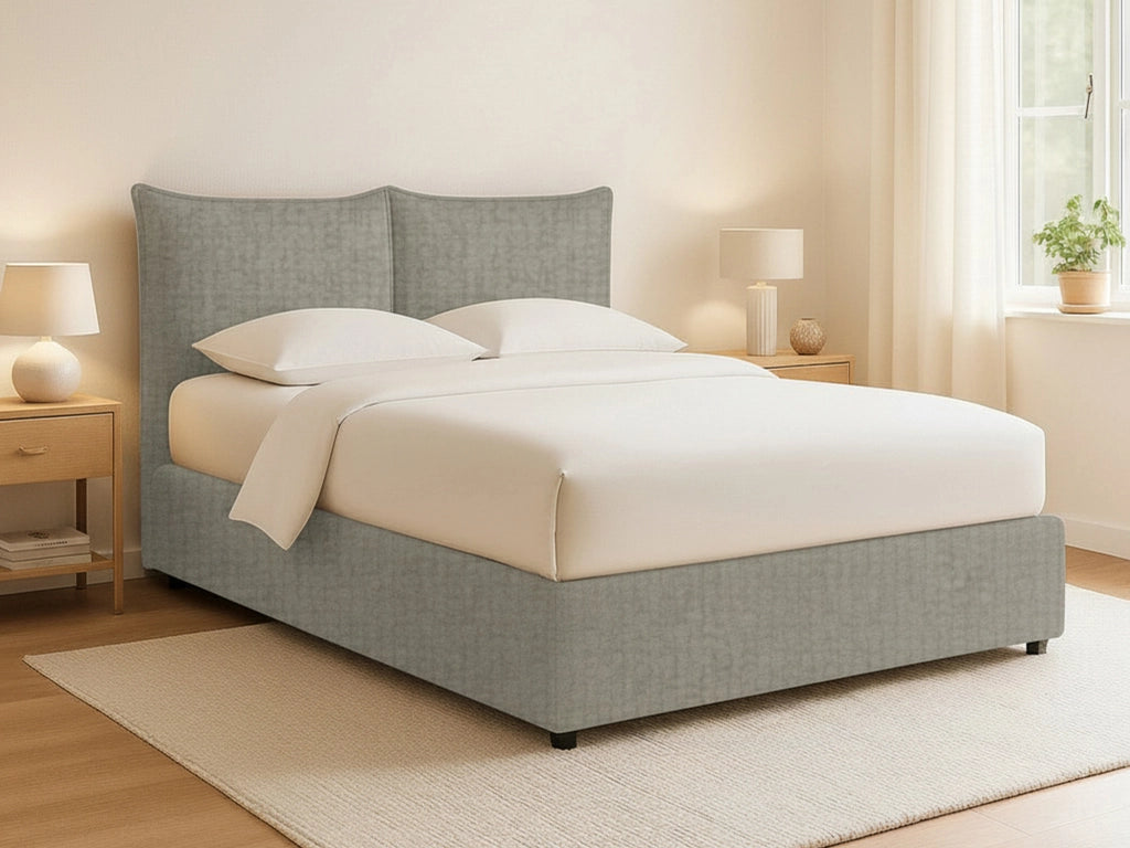 Uckfield, Letto Matrimoniale Sfoderabile Made in Italy, Grigio