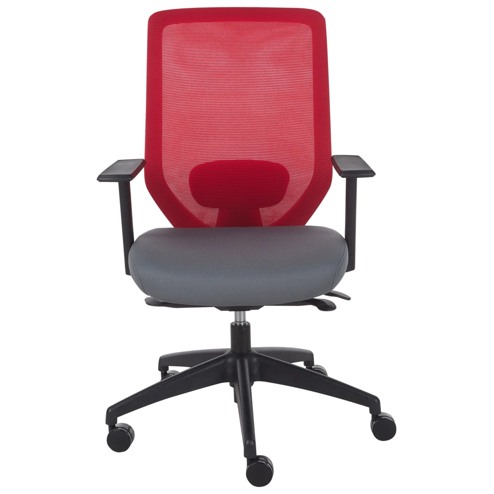 Sedia da ufficio girevole e regolabile in altezza con rivestimento in rete rossa poltrona ufficio in casa