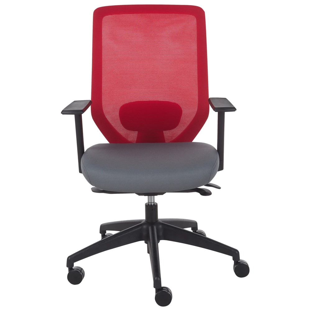 Sedia da ufficio girevole e regolabile in altezza con rivestimento in rete rossa poltrona ufficio in casa